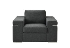 Giuliana Black Linen Fabric Arm Chair