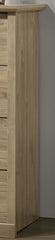 Elettra 32"W Light Oak Finish 4-Drawer Chest with Black Handles