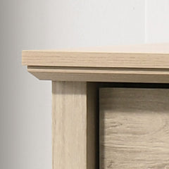 Elettra 32"W Light Oak Finish 4-Drawer Chest with Black Handles