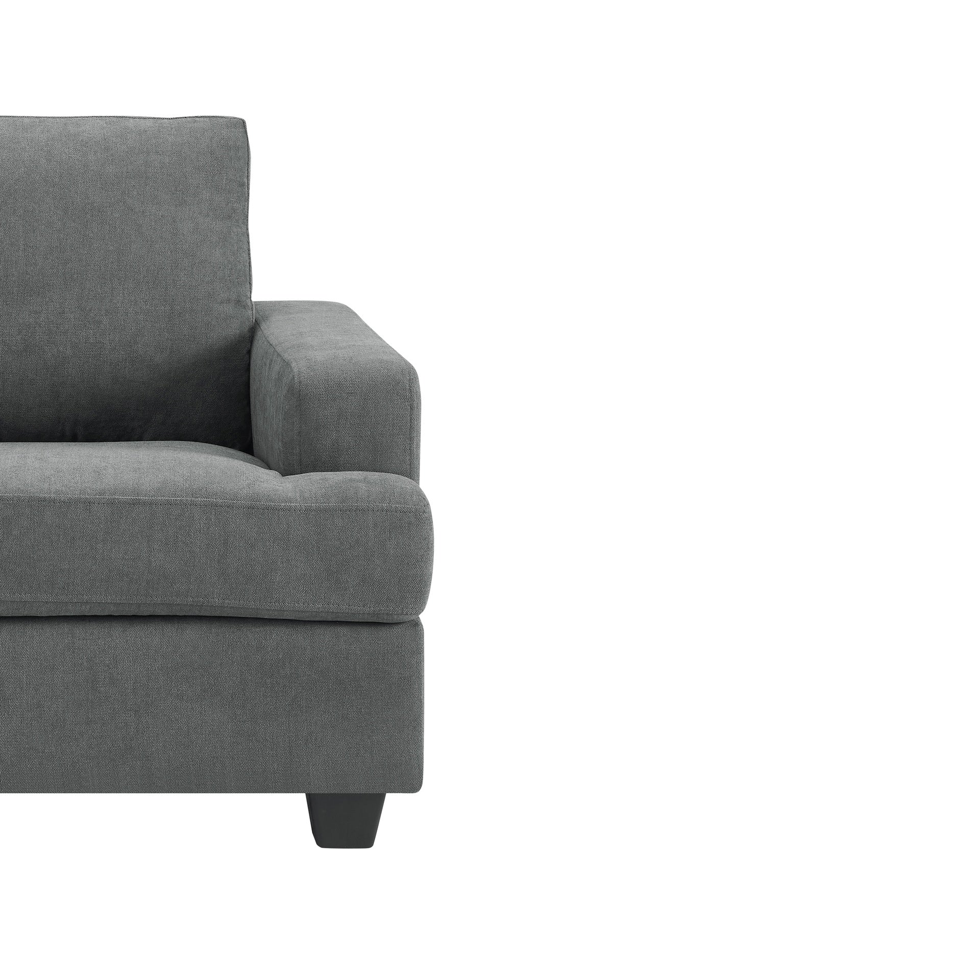 Modern Accent Chair, Wooden Frame with Polyester Fabric, Plush Cushion, Comfortable Single Sofa Chair for Living Room Bedroom