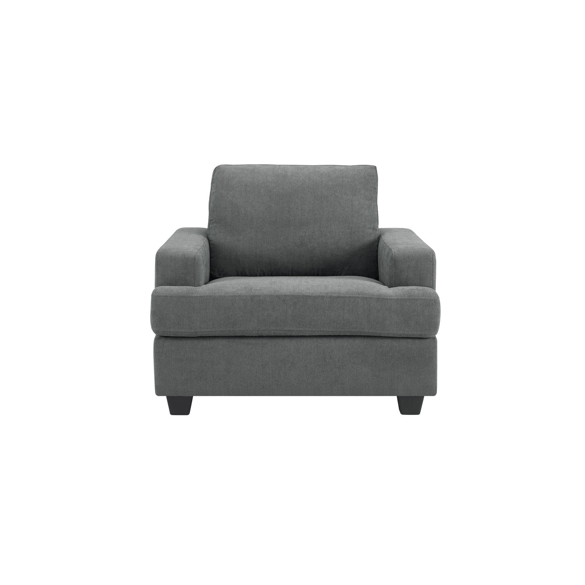 Modern Accent Chair, Wooden Frame with Polyester Fabric, Plush Cushion, Comfortable Single Sofa Chair for Living Room Bedroom
