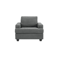 Modern Accent Chair, Wooden Frame with Polyester Fabric, Plush Cushion, Comfortable Single Sofa Chair for Living Room Bedroom