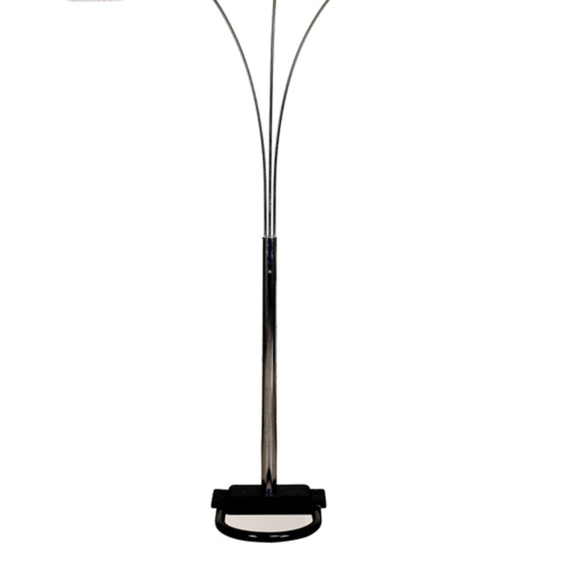 84" Tall Metal Floor Lamp with 3 Crystal Shaded Arches