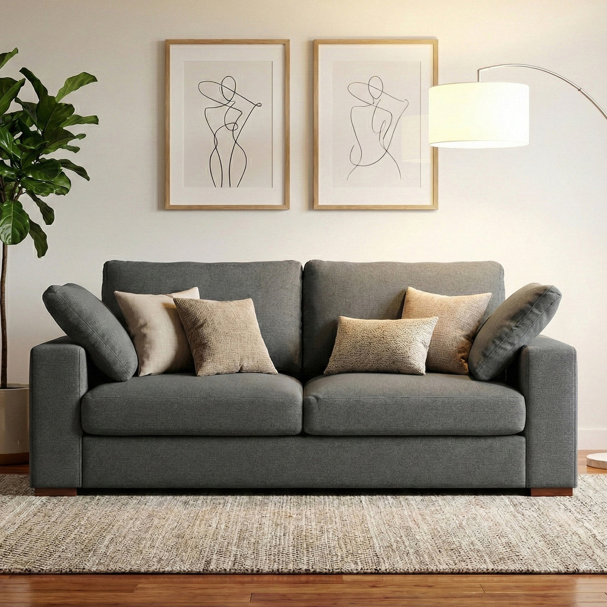 Charlie 78 inch Deep Seater Sofa