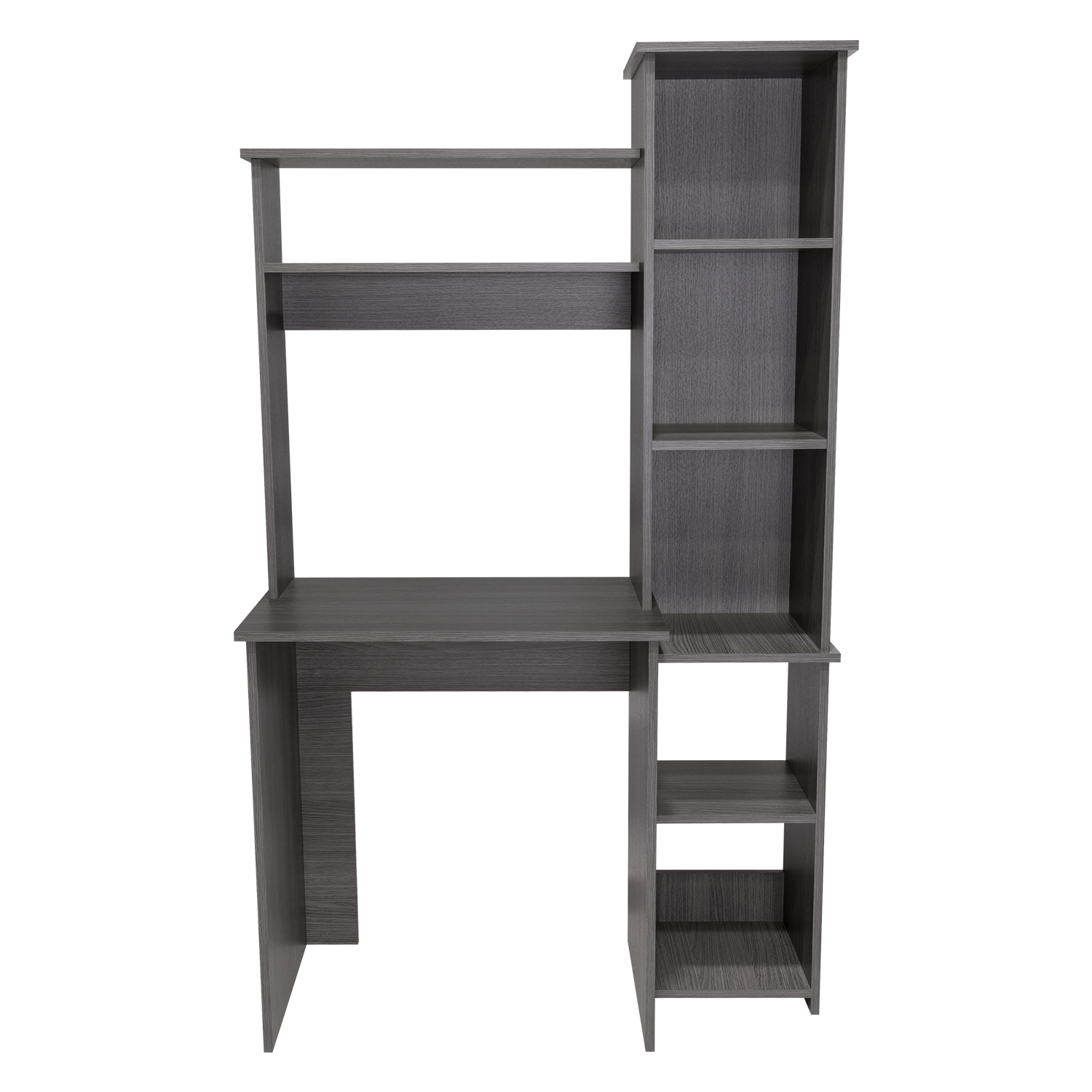 Versalles Writintg Desk, Two Superior Shelves, Five Cubbies -Smokey Oak