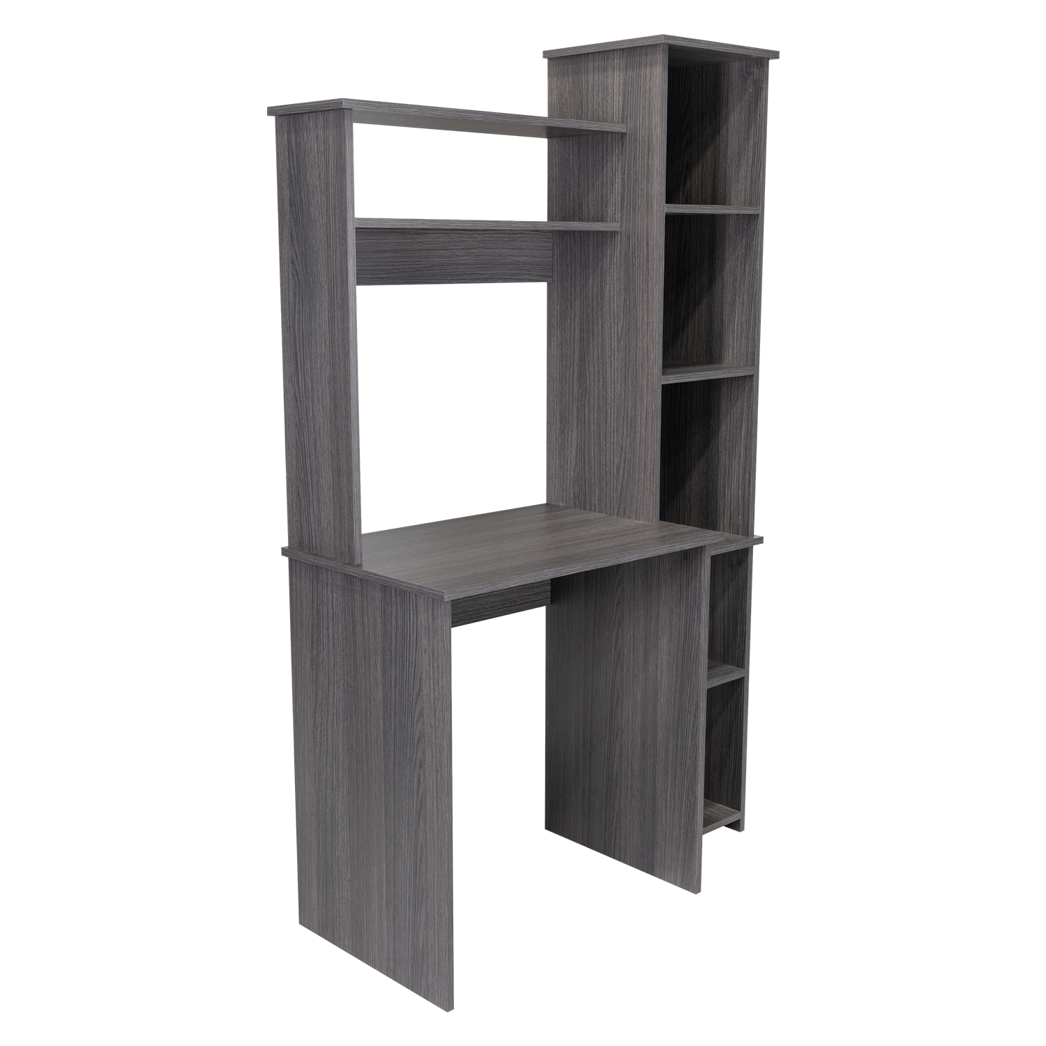Versalles Writintg Desk, Two Superior Shelves, Five Cubbies -Smokey Oak