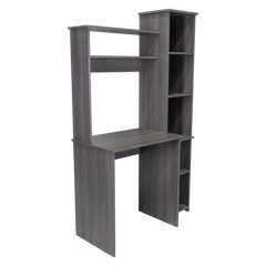 Versalles Writintg Desk, Two Superior Shelves, Five Cubbies -Smokey Oak