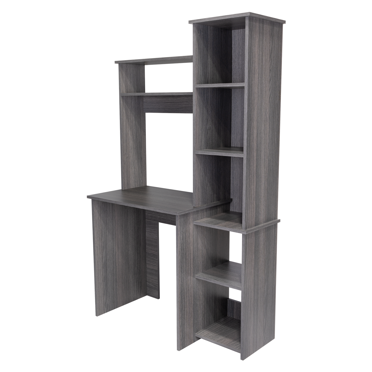 Versalles Writintg Desk, Two Superior Shelves, Five Cubbies -Smokey Oak