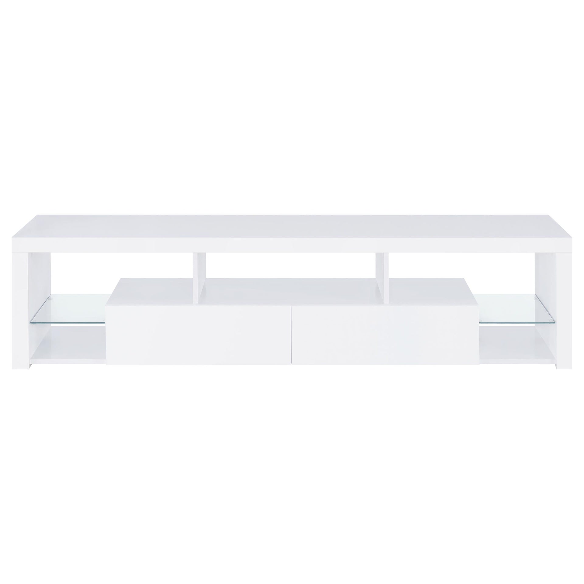 Lance White High Gloss 3-piece TV Entertainment Center