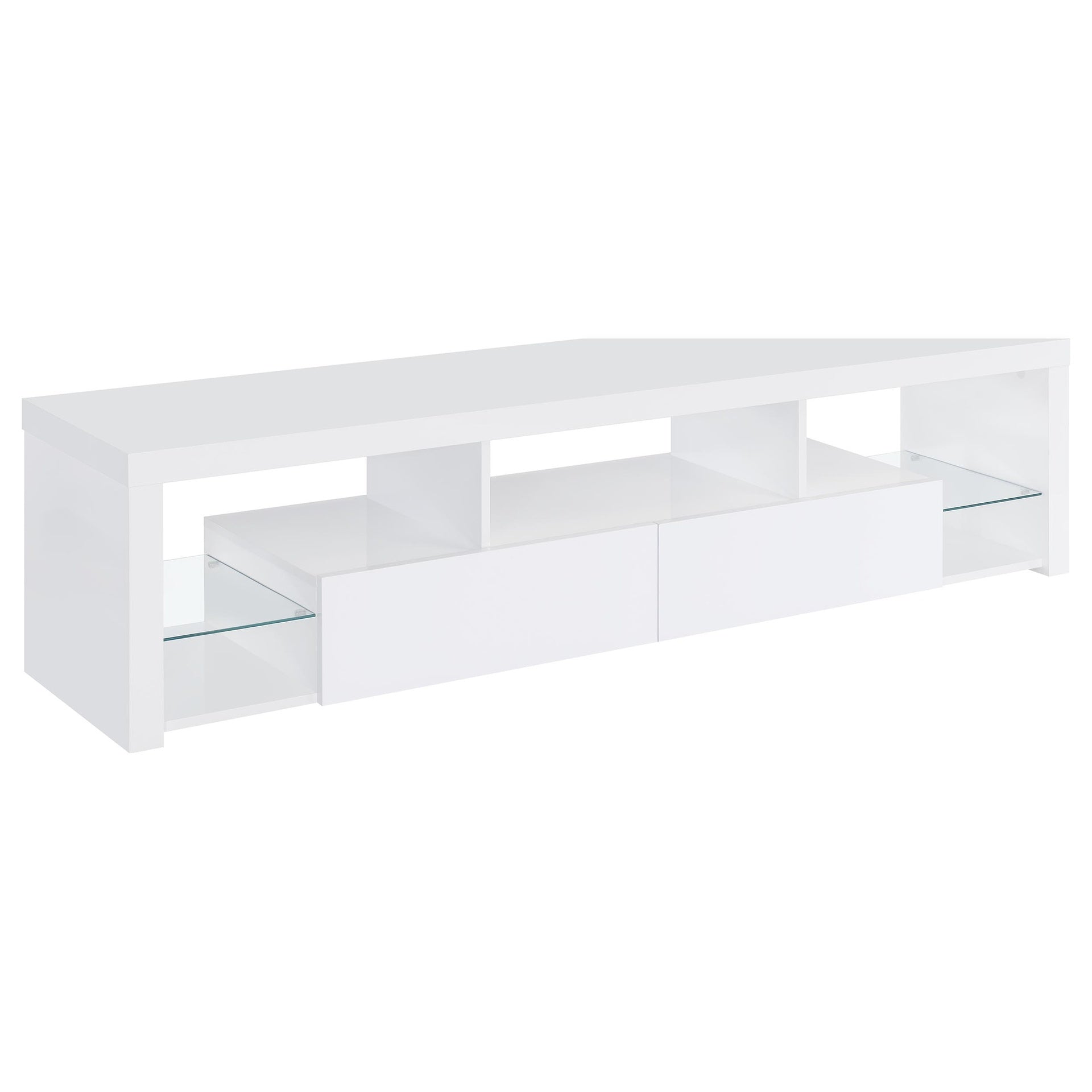 Lance White High Gloss 3-piece TV Entertainment Center