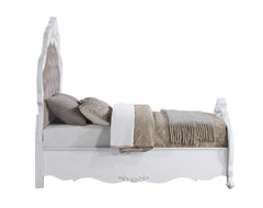 Latisha Fabric & White Finish Queen Bed