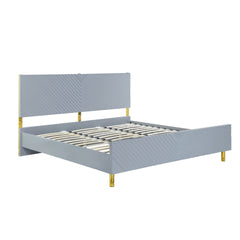 Gaines Gray High Gloss Finish EK Bed