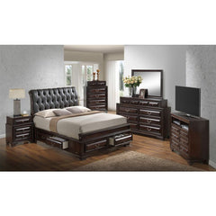 LaVita G8875E-QB5 Queen Storage Bed , Cappuccino