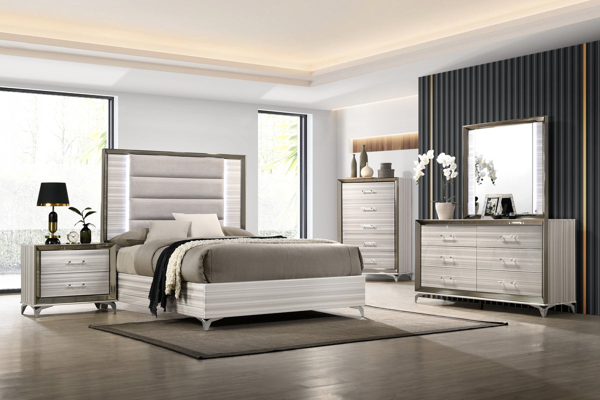 STAR WHITE KING 5PC BEDROOM SET