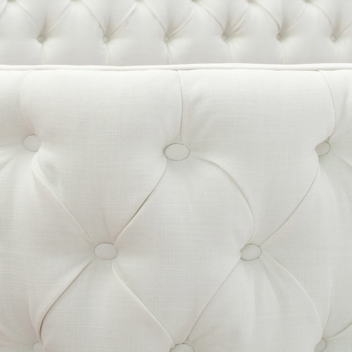 Brooklyn Queen Tufted Panel Bed Headboard and Footboard Set, Antique White Polyester