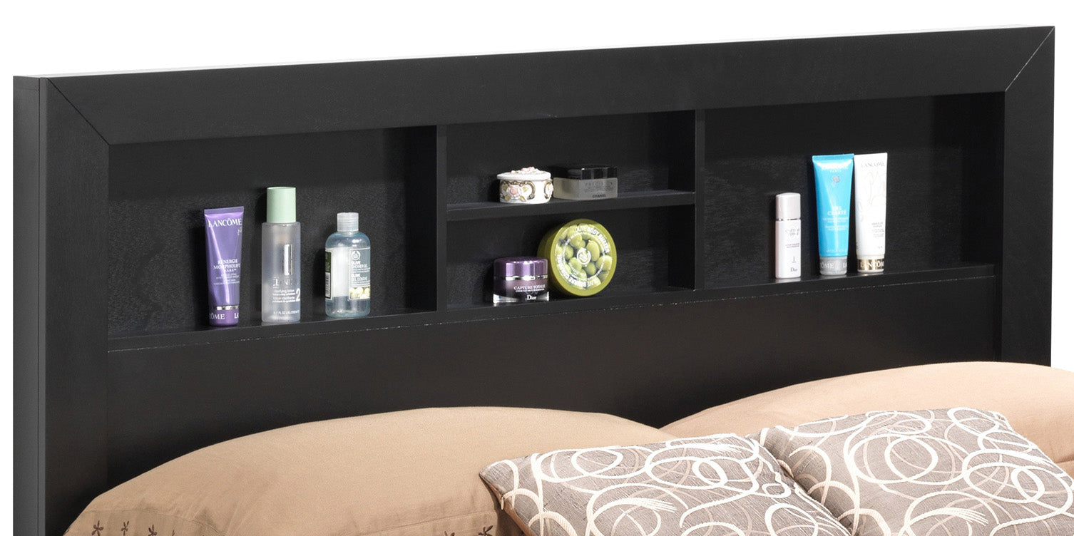 Stylish Transitional Black Bed For Comfort