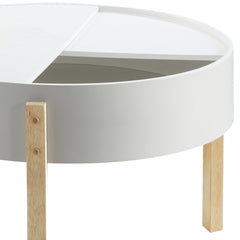 Bodfish White & Natural Round Coffee Table