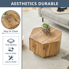 Simple and Practical! MDF material hexagonal coffee table with drawers.Made of high-quality materials,Adopting a unique hexagonal design,simple and elegant without losing personality.