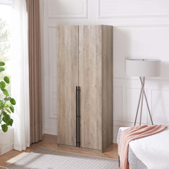 Wardrobe Closet in Rustic Gray