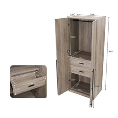 Wardrobe Closet in Rustic Gray