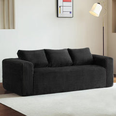 Cloud Loveseat Sofa Couch in a Box, 3 Seater Boneless Couch, Comfy Deep Seat Corduroy Sofa, Compressed, No Assembly, Memory Foam, Modern Small Couches for Small Spaces, Apartement