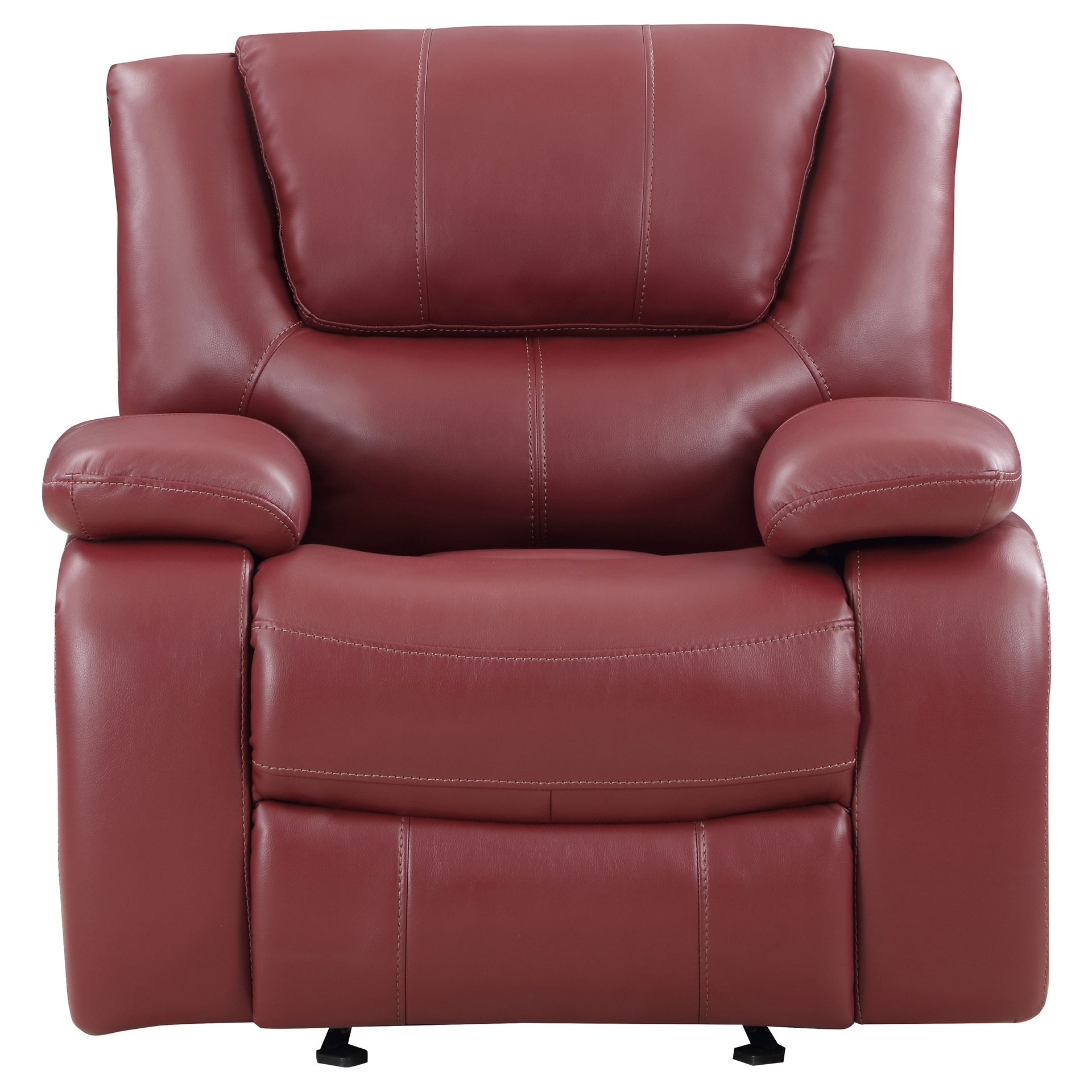 Elodie Red Upholstered Glider Recliner Chair