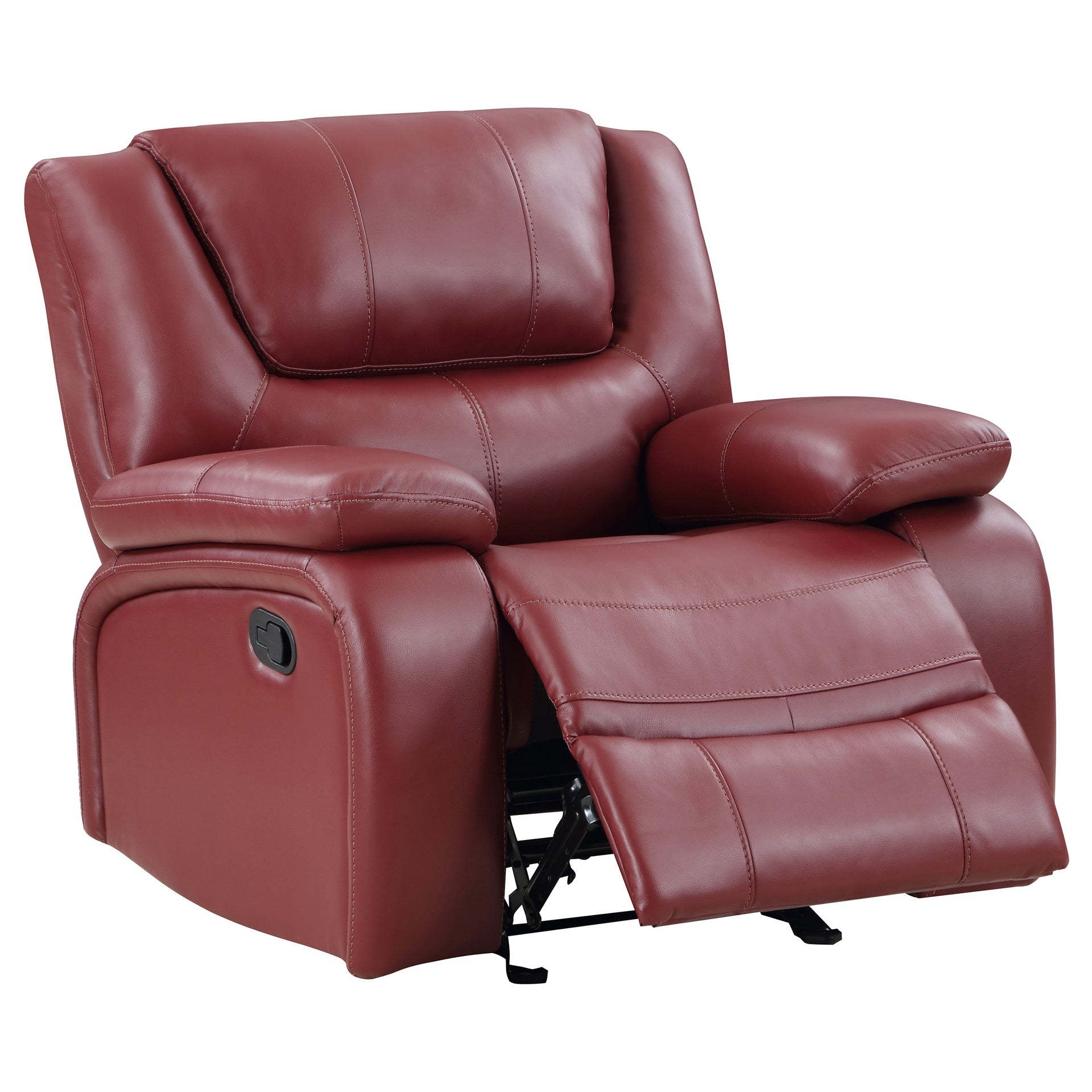 Elodie Red Upholstered Glider Recliner Chair