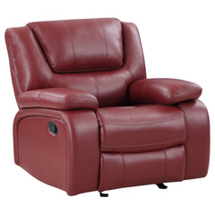 Elodie Red Upholstered Glider Recliner Chair