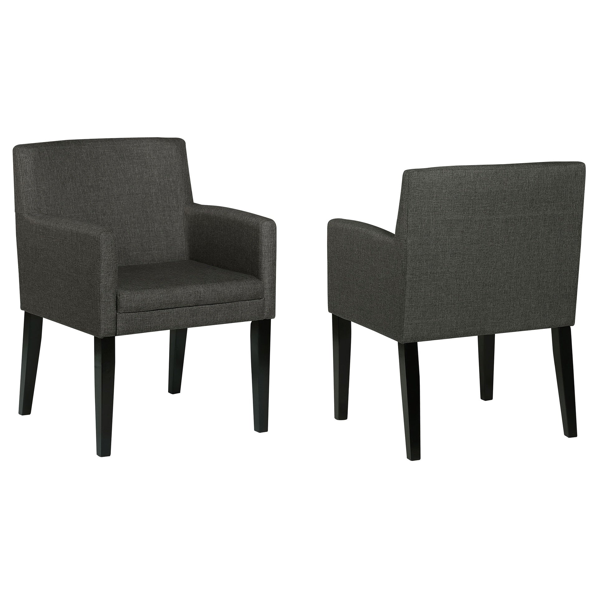 Yorkshire Grey Upholstered Dining Arm Chair (Set of 2)