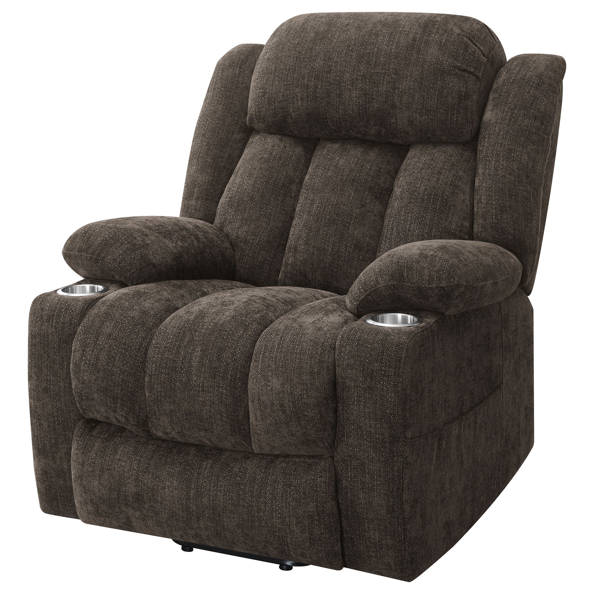 Beca Dark Brown Upholstered Power Lift Recliner Chair