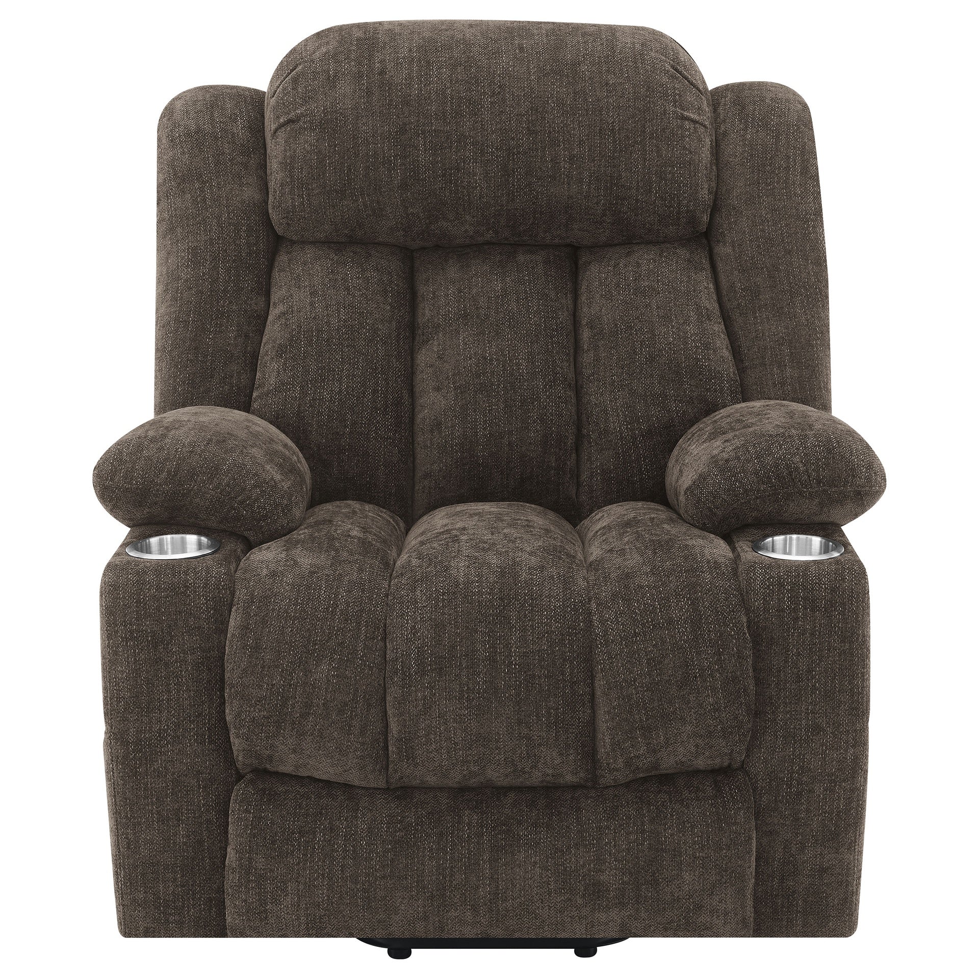 Beca Dark Brown Upholstered Power Lift Recliner Chair