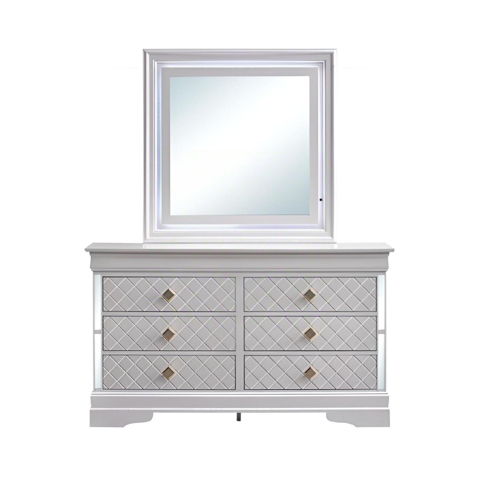 Verona G6735-D Dresser(Without Mirror), Pearl White