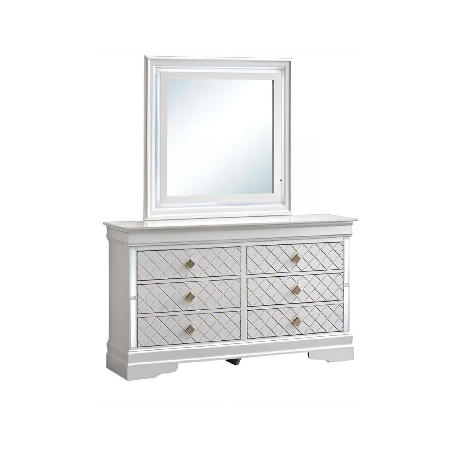 Verona G6735-D Dresser(Without Mirror), Pearl White