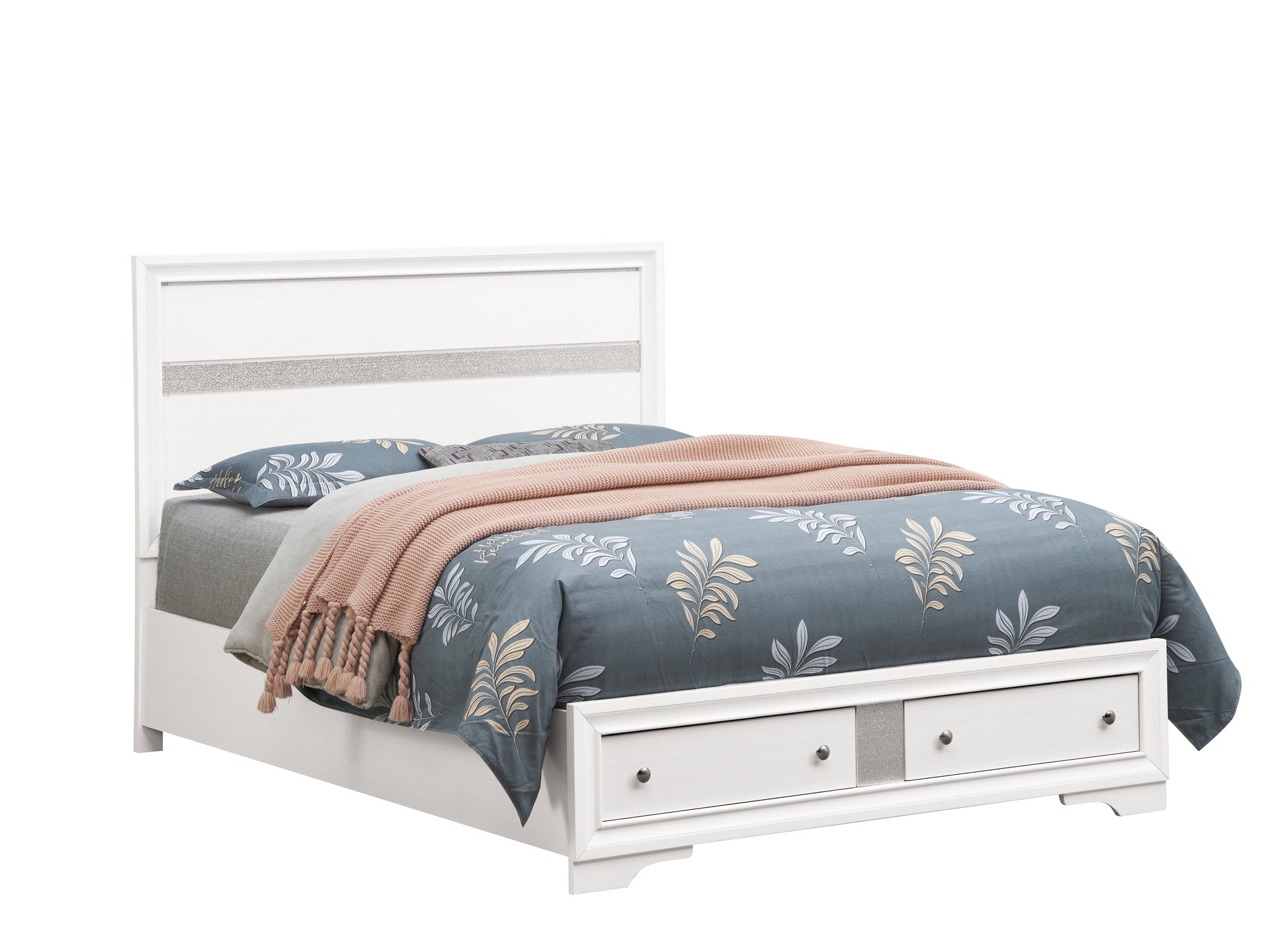 Madrid G02390B-QB Queen Bed , White