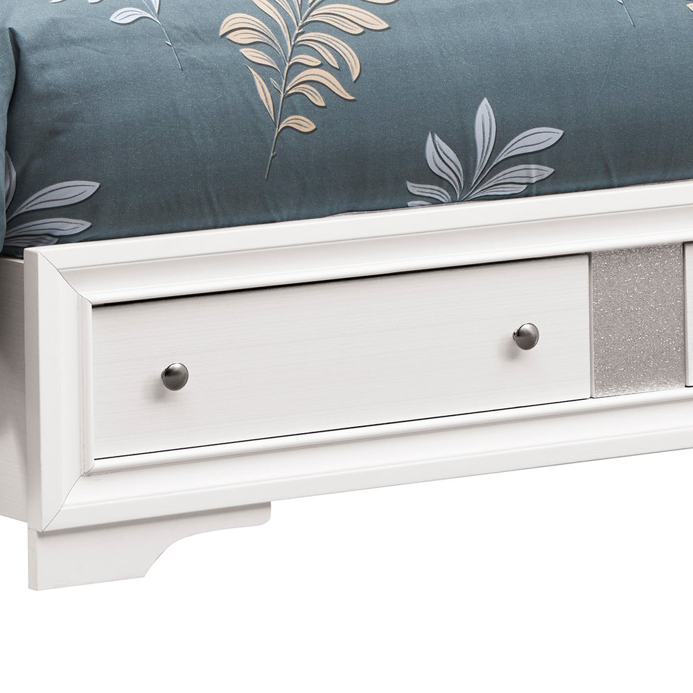 Madrid G02390B-QB Queen Bed , White