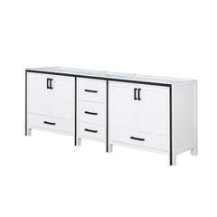 White Double Bath Vanity 84 in. W x 22 in. D
