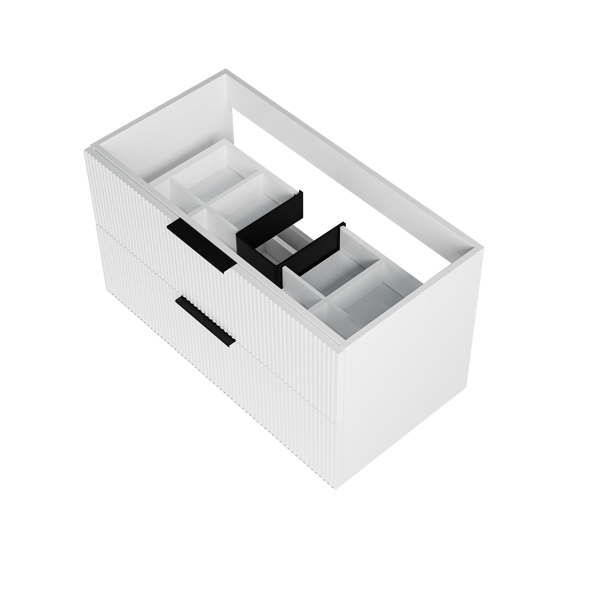 36 Inch White Bathroom Vanity without Sink