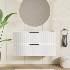 36 Inch White Bathroom Vanity without Sink