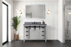 White Bath Vanity 48 in. W x 22 in. D, with 44 in. Mirror