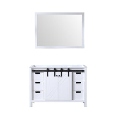 White Bath Vanity 48 in. W x 22 in. D, with 44 in. Mirror