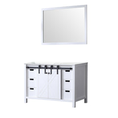 White Bath Vanity 48 in. W x 22 in. D, with 44 in. Mirror