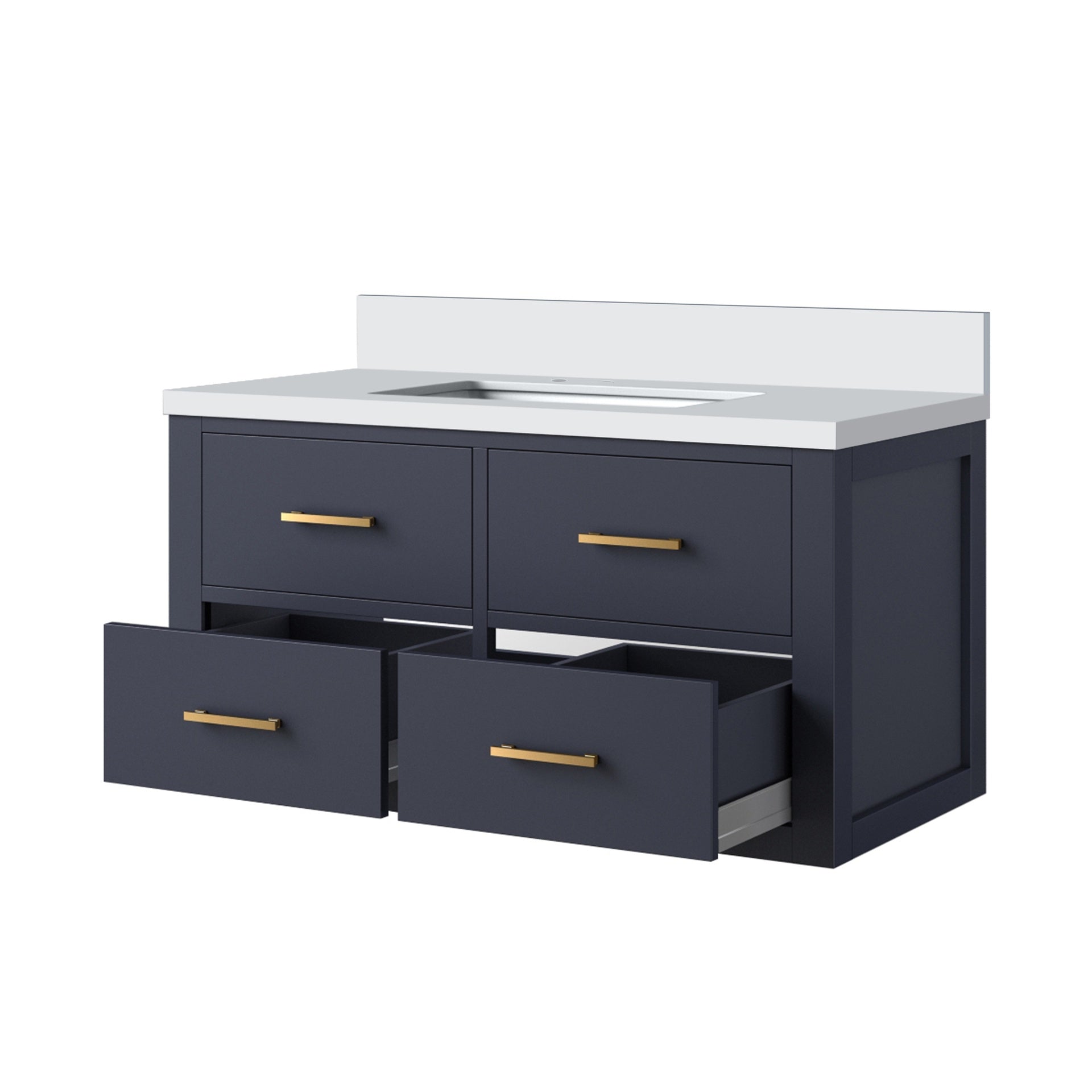 Blue Single Bath Vanity 36 in. W x 22 in. D, with Cultured Marble Top