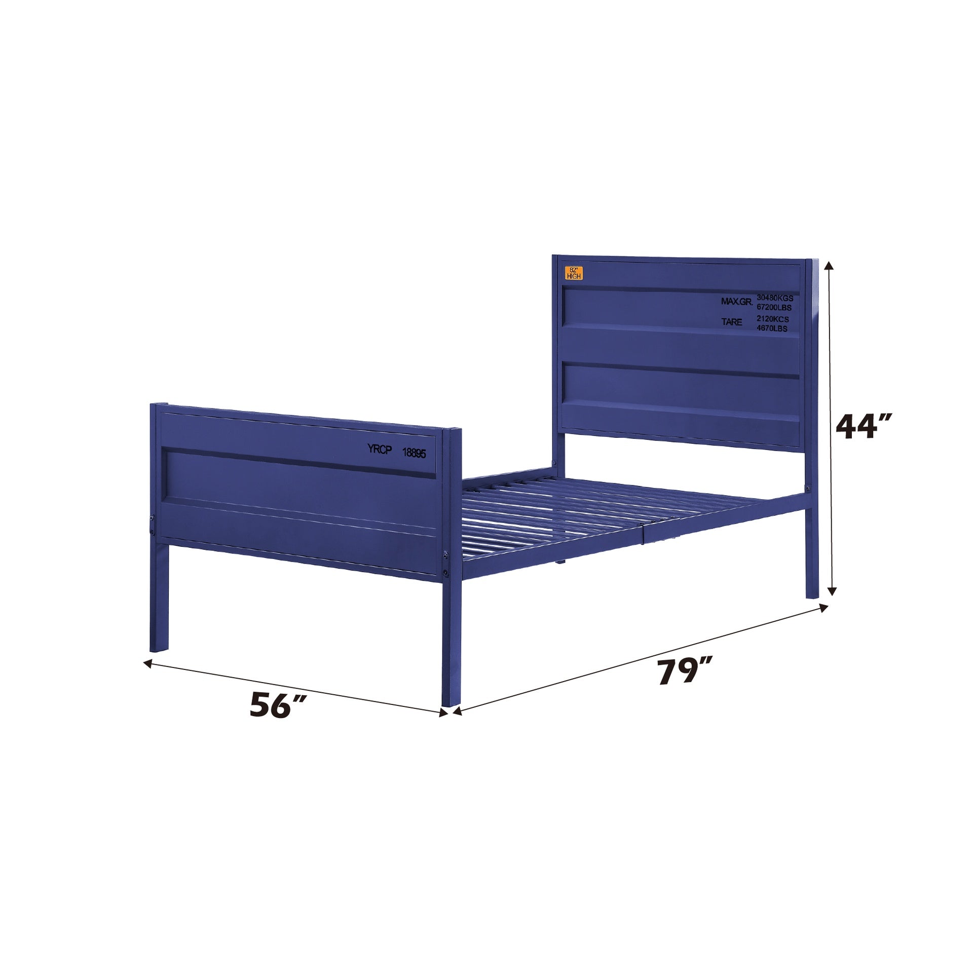 Cargo Blue Finish Full Bed