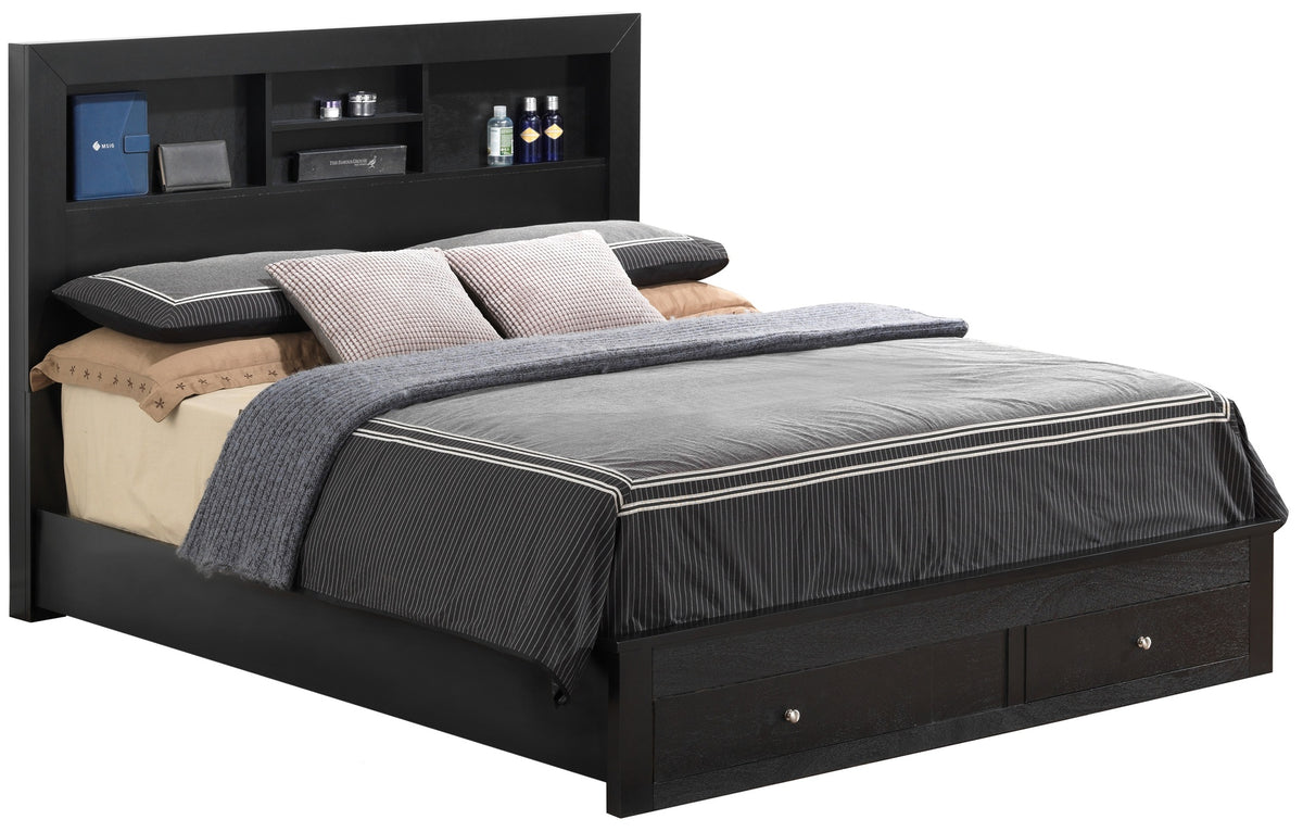 Versatile Full Storage Bed In Sleek Black