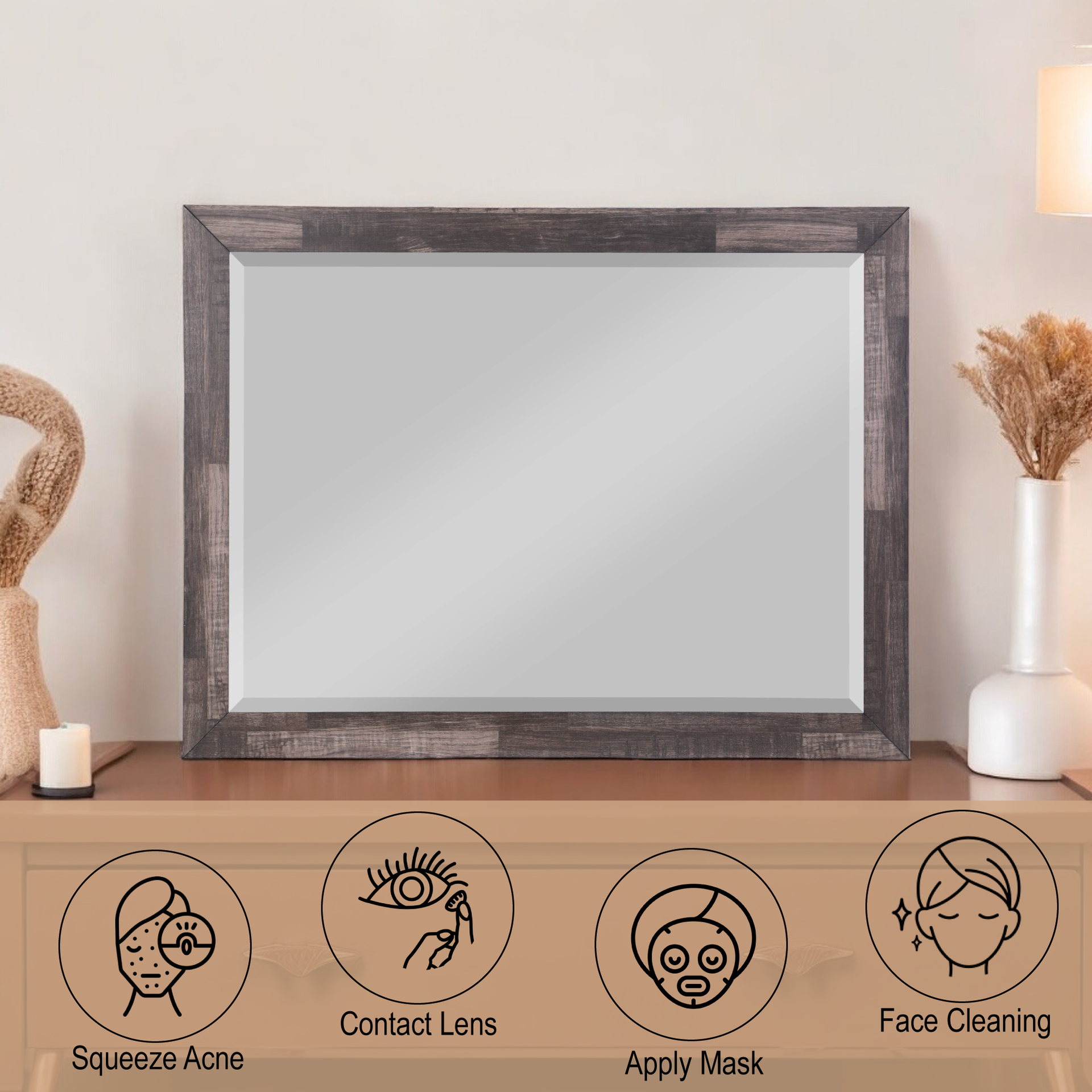 Juniper Dark Cherry Finish Mirror