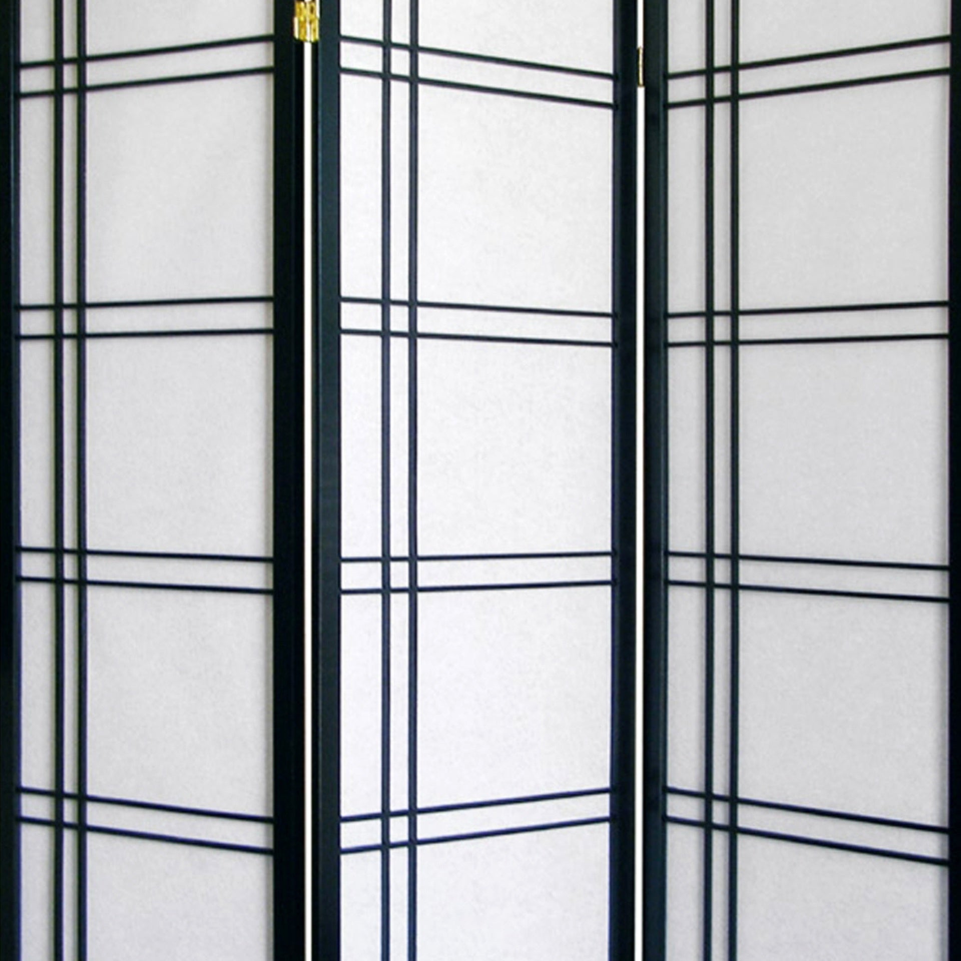 70" Tall 3-Panel Screen / Room Divider "Girard" with Black finish