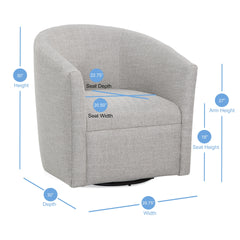 Lainey Sea Oat Swivel Barrel Chair