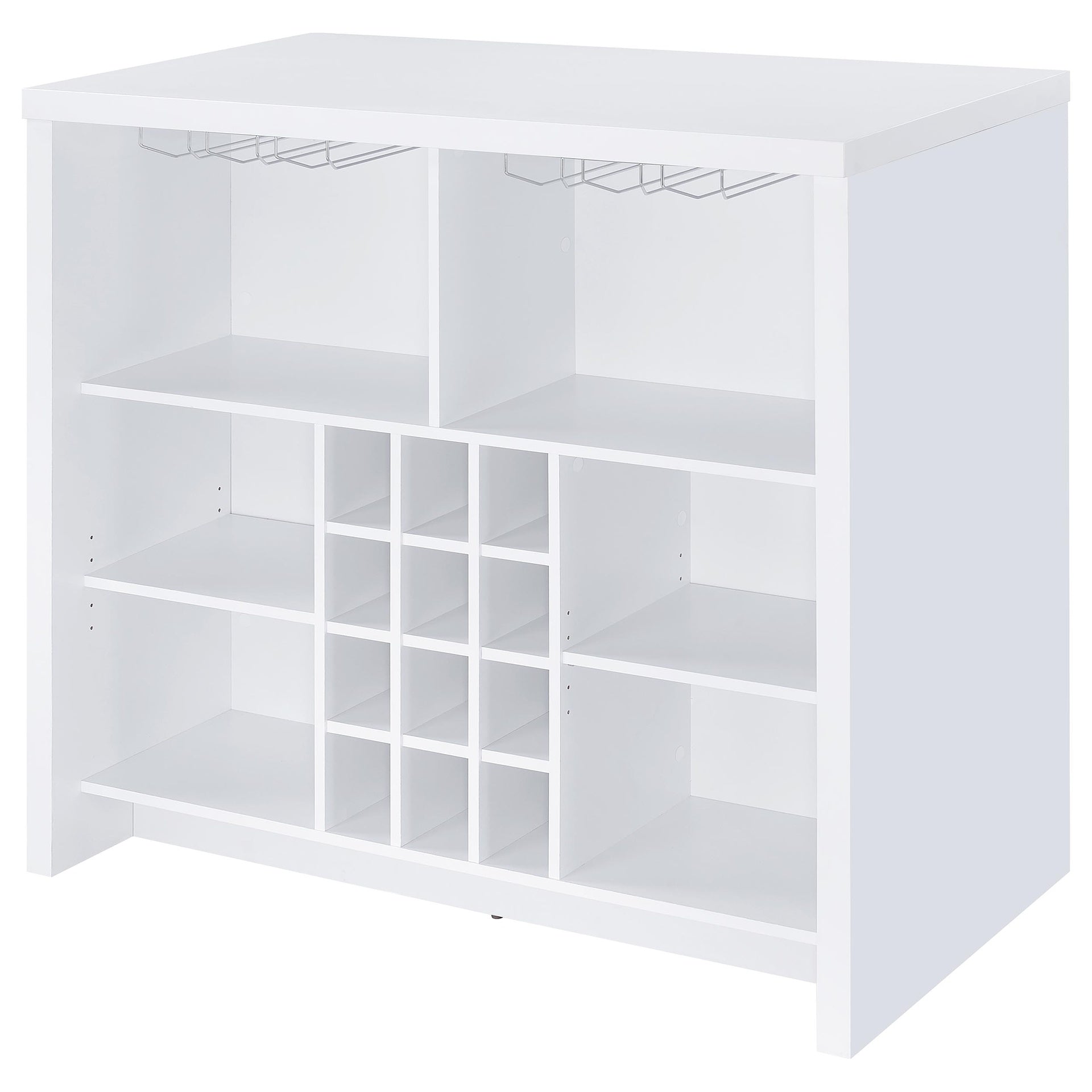Irving White Engineered Wood Freestanding Home Bar