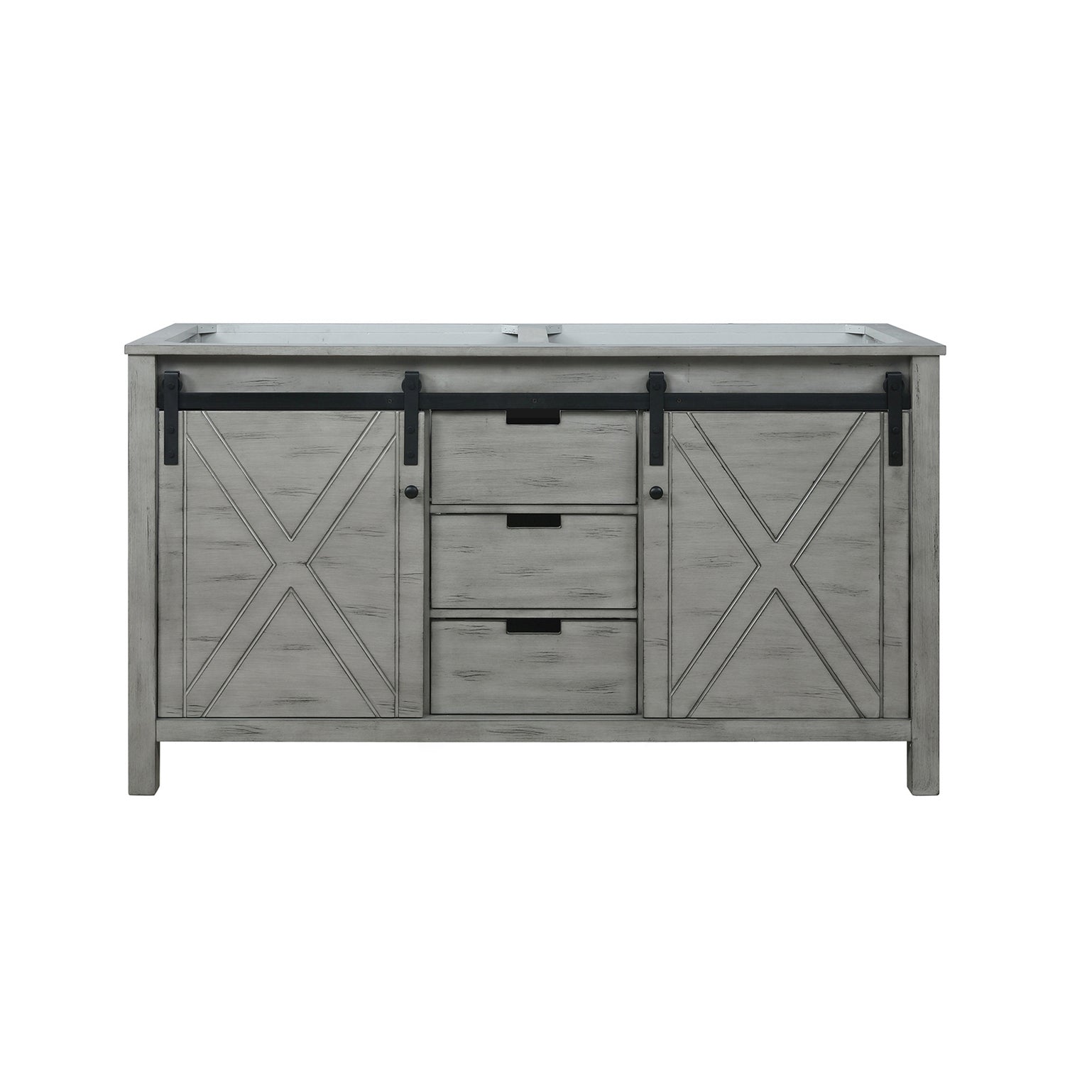 Ash Grey Double Bath Vanity 60 in. W x 22 in. D