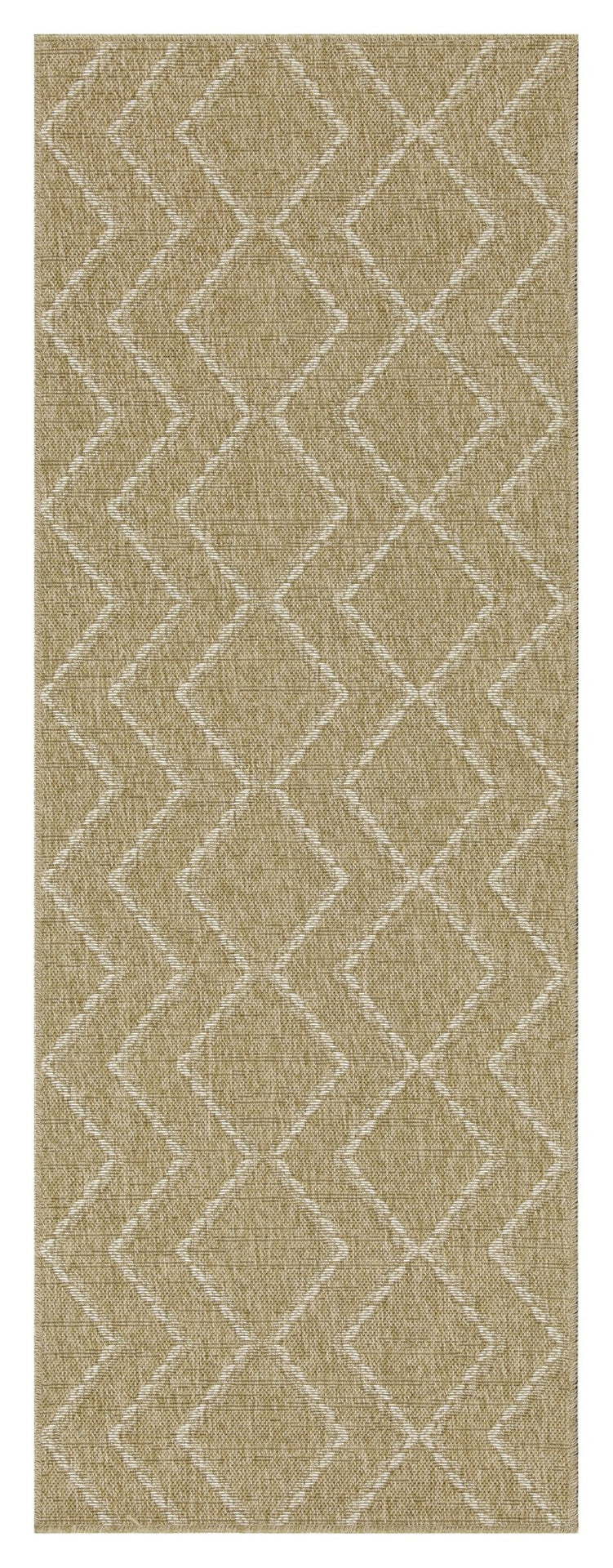 Earth GC_NTL1011 Jute/White 2 ft. 7 in. x 7 ft. 3 in. Indoor/Outdoor Area Rug